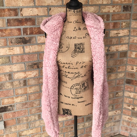 Jackets & Blazers - Blush Teddy Sherpa Hooded Vest